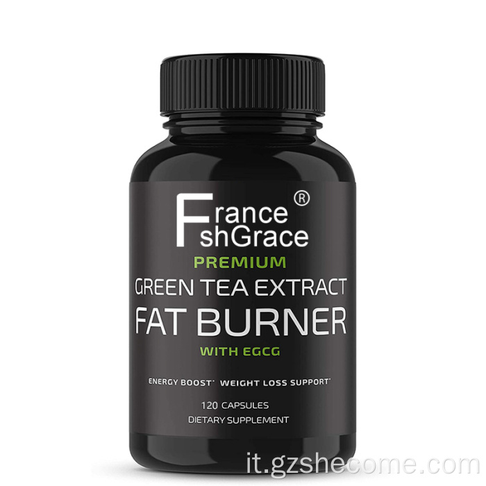 Estratto di tè verde Capsule di bruciatore grasso perdita di peso